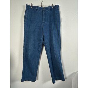 Paul Fredrick Mens Straight Leg Denim Jeans Size 35 Blue Casual Stretch Pockets